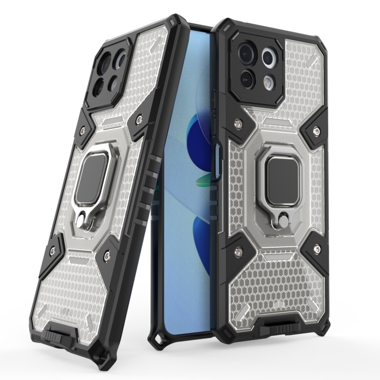 

For Xiaomi Mi 11 Lite Space PC+TPU Shockproof Case with Ring Holder(Grey)