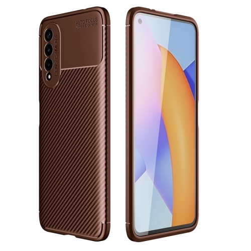 

For Honor X20 SE Carbon Fiber Texture Shockproof TPU Case(Brown)