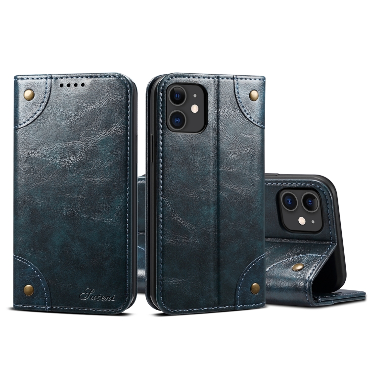 

For iPhone 11 Baroque Simple Horizontal Flip Leather Case, with Holder & Card Slots & Wallet(Blue)