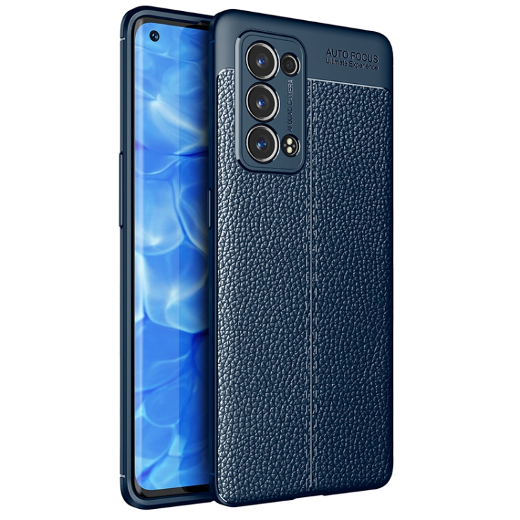 

For OPPO Reno6 Pro+ 5G Litchi Texture TPU Shockproof Case(Blue)
