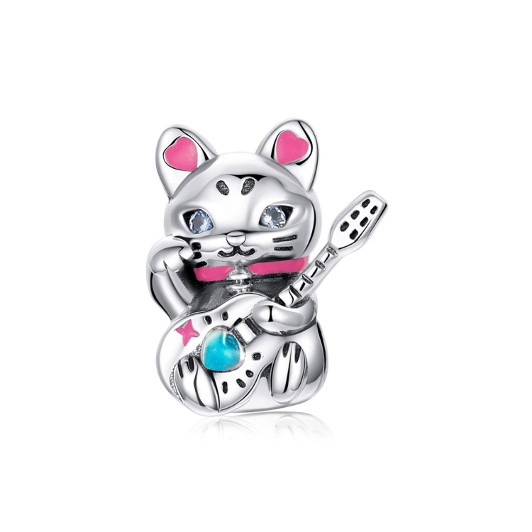

S925 Sterling Silver Lucky Cat Beads DIY Bracelet Necklace Accessories