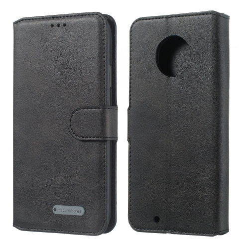 

For Motorola Moto G6 (2018) Solid Color Buckle Horizontal Flip Leather Case with Wallet & Holder & Card Slots(Black)