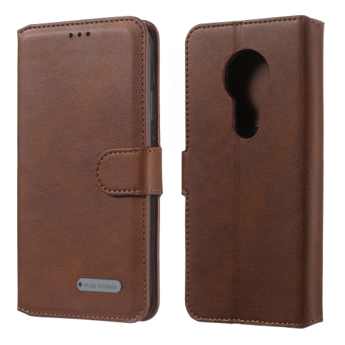 

For Motorola Moto G6 Play Solid Color Buckle Horizontal Flip Leather Case with Wallet & Holder & Card Slots(Brown)