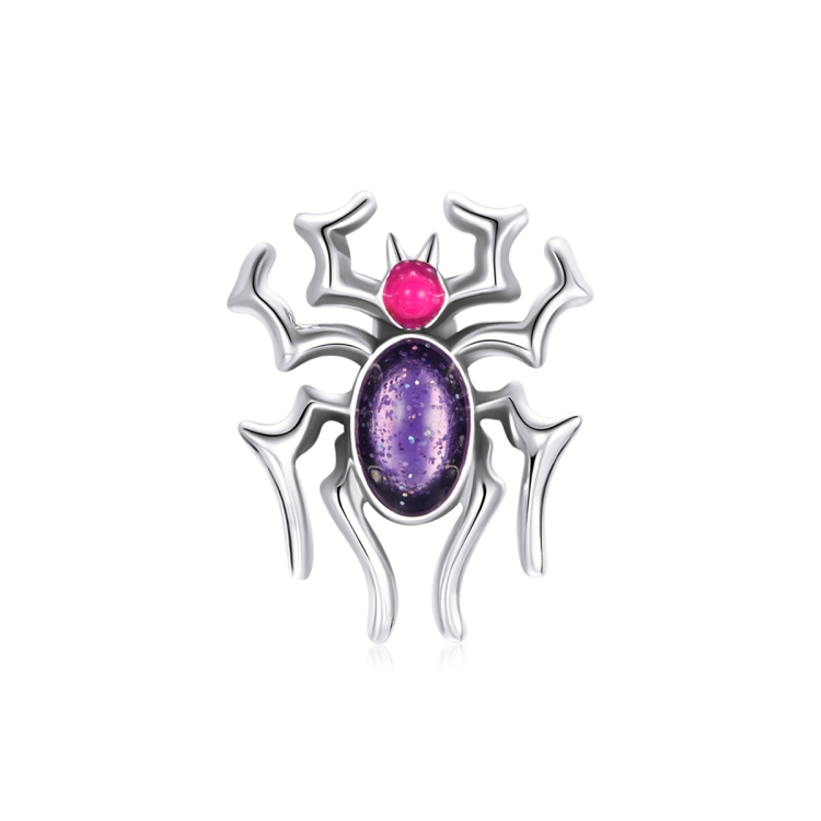

S925 Sterling Silver Cyberpunk Spider Beads DIY Bracelet Necklace Accessories