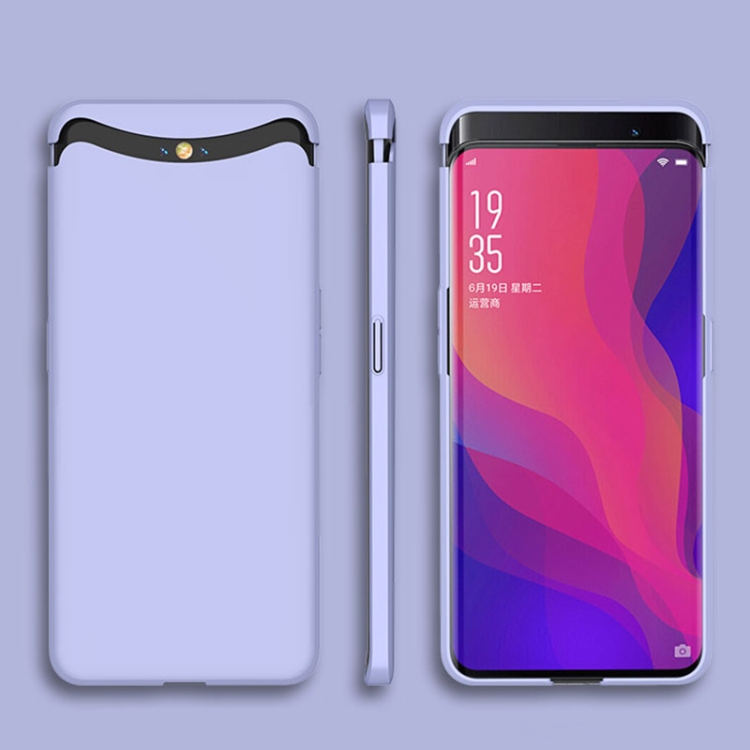 

For OPPO Find X GKK Magnetic Liftable Straight Edge Ultra-thin Full Coverage Protective Case(Lavender Purple)
