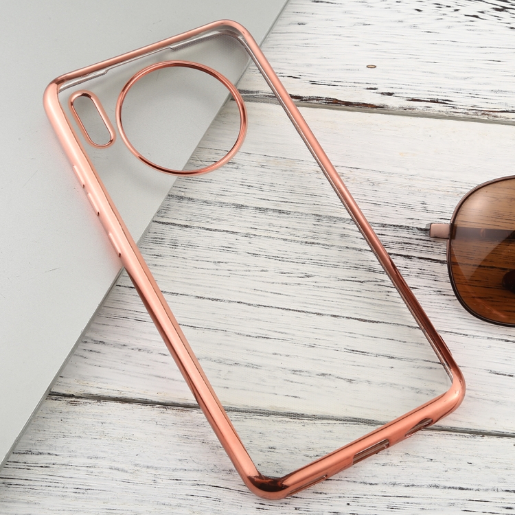 

For Huawei Mate 30 Transparent TPU Anti-Drop And Waterproof Mobile Phone Protective Case(Rose Gold)