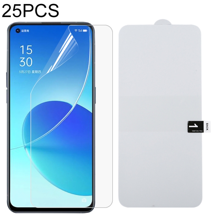 

For OPPO Reno6 5G 25 PCS Full Screen Protector Explosion-proof Hydrogel Film