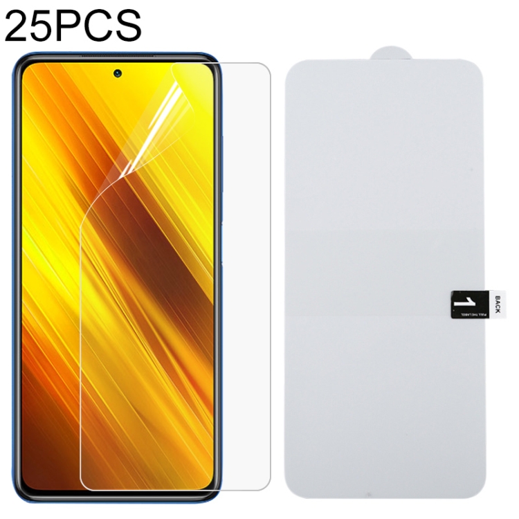 

For Xiaomi Poco X3 25 PCS Full Screen Protector Explosion-proof Hydrogel Film