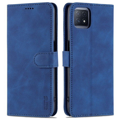 

For OPPO A72 5G / A52 5G AZNS Skin Feel Calf Texture Horizontal Flip Leather Case with Card Slots & Holder & Wallet(Blue)