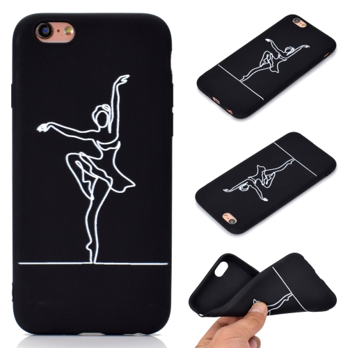 

For iPhone 6 & 6s Shockproof Stick Figure Pattern Soft TPU Protective Case(Ballet Girl)