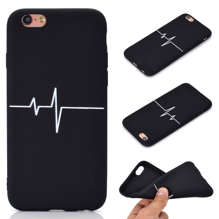 

For iPhone 6 Plus & 6s Plus Shockproof Stick Figure Pattern Soft TPU Protective Case(Heart Rate)