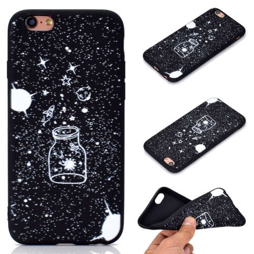 

For iPhone 6 Plus & 6s Plus Shockproof Stick Figure Pattern Soft TPU Protective Case(Starry Sky)