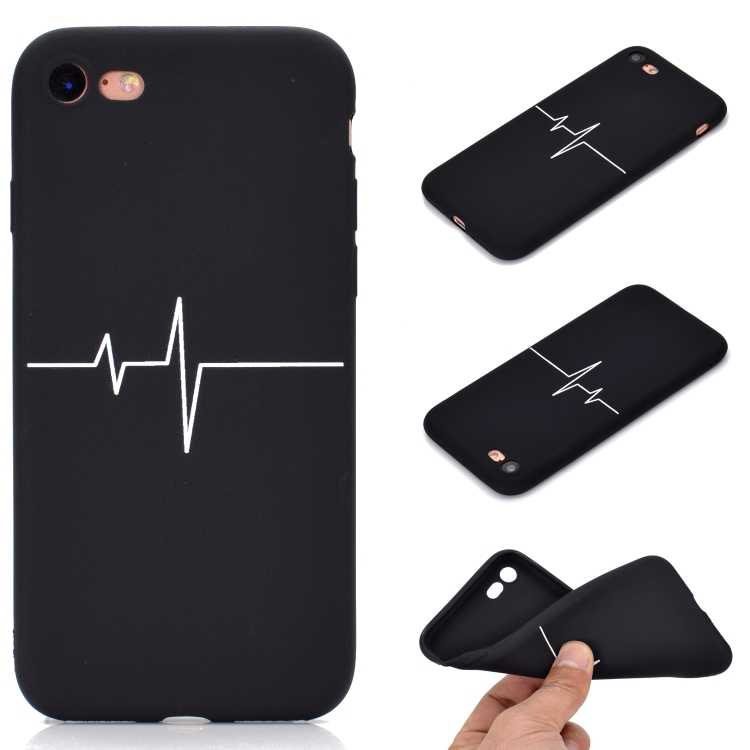 

For iPhone 8 & 7 Shockproof Stick Figure Pattern Soft TPU Protective Case(Heart Rate)