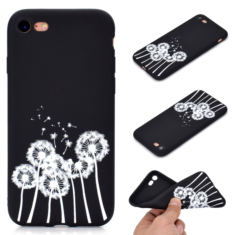 

For iPhone SE 2020 & 8 & 7 Shockproof Stick Figure Pattern Soft TPU Protective Case(Dandelion)