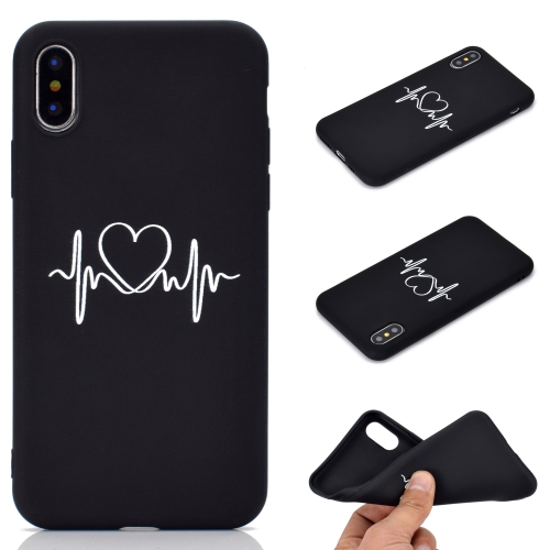 

For iPhone XS Max Shockproof Stick Figure Pattern Soft TPU Protective Case(Love )