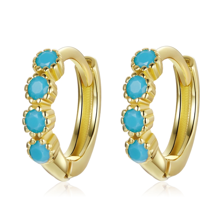 

S925 Sterling Silver Simple Fashion Ear Buckle Women Earrings(Gold)