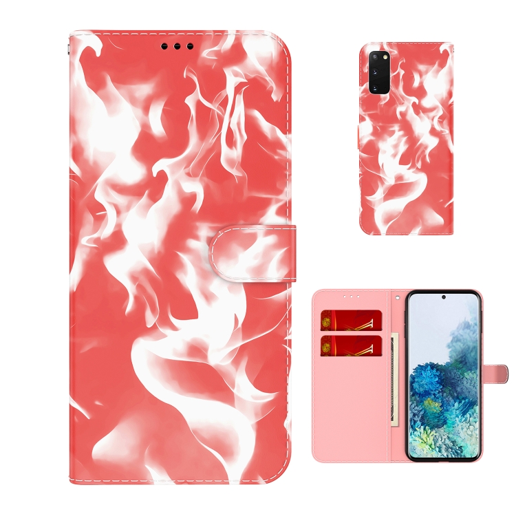 

For Samsung Galaxy S20 Cloud Fog Pattern Horizontal Flip Leather Case with Holder & Card Slot & Wallet(Red)