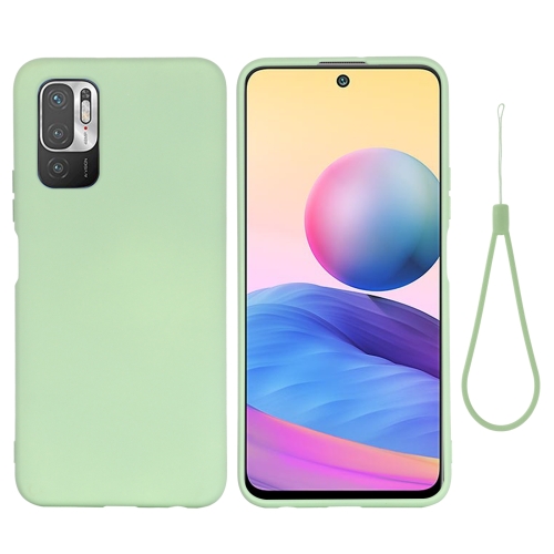 

For Xiaomi Redmi Note 10 5G Pure Color Liquid Silicone Shockproof Full Coverage Case(Green)