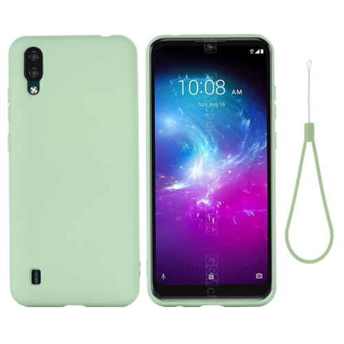 

For ZTE A5 2020 Pure Color Liquid Silicone Shockproof Full Coverage Case(Green)