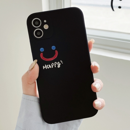 

Side Happy Smiling Face Printed Pattern TPU Protective Case For iPhone 12