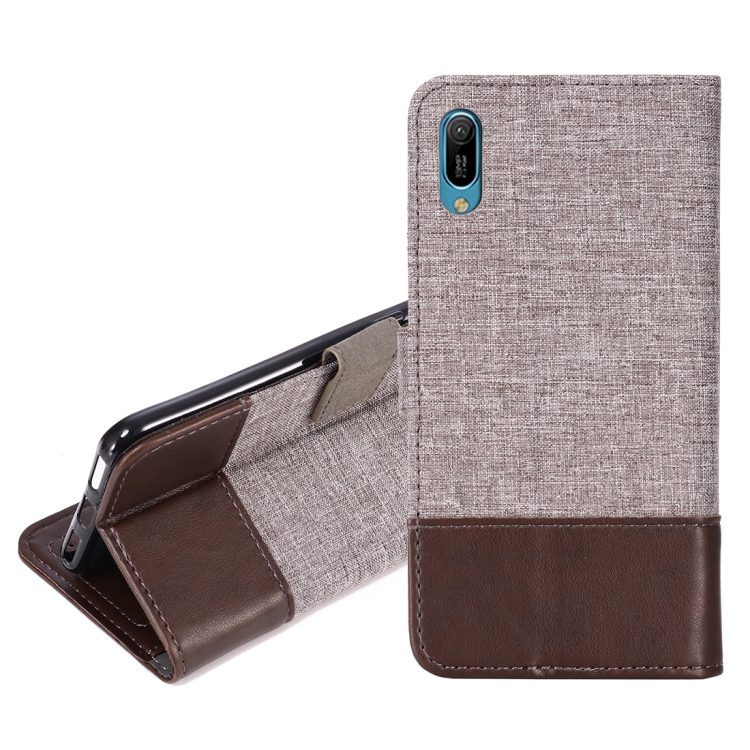 

For Huawei Y6 Pro (2019) MUXMA MX102 Horizontal Flip Canvas Leather Case with Stand & Card Slot & Wallet Function(Brown)