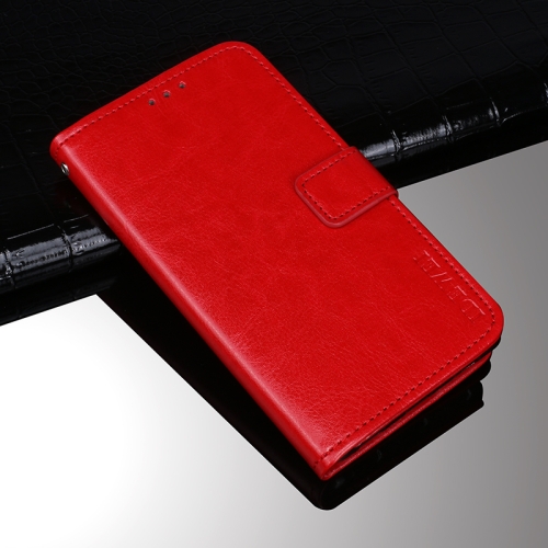 

For Asus Zenfone 8 ZS590KS idewei Crazy Horse Texture Horizontal Flip Leather Case with Holder & Card Slots & Wallet(Red)
