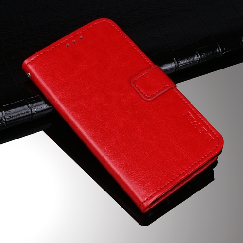 

For Sharp Aquos R6 idewei Crazy Horse Texture Horizontal Flip Leather Case with Holder & Card Slots & Wallet(Red)