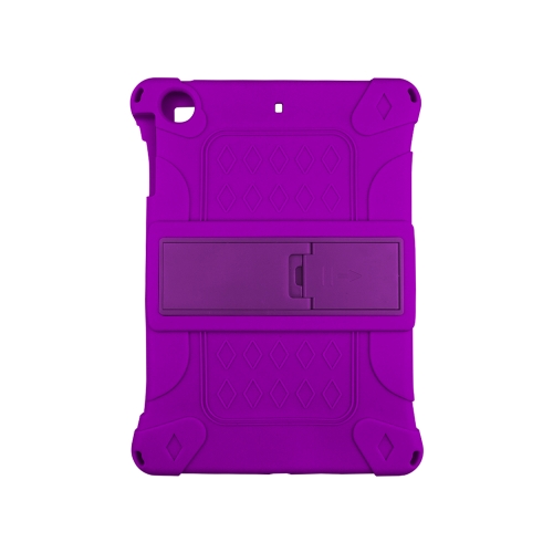 

All-inclusive Silicone Shockproof Case with Holder For iPad Pro 10.5 / 10.2 2021 / 2020 / 2019 / Air 3(Purple)