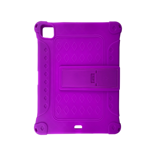 

All-inclusive Silicone Shockproof Case with Holder For iPad Pro 11 2021 / 2020 / Air 2020 10.9(Purple)