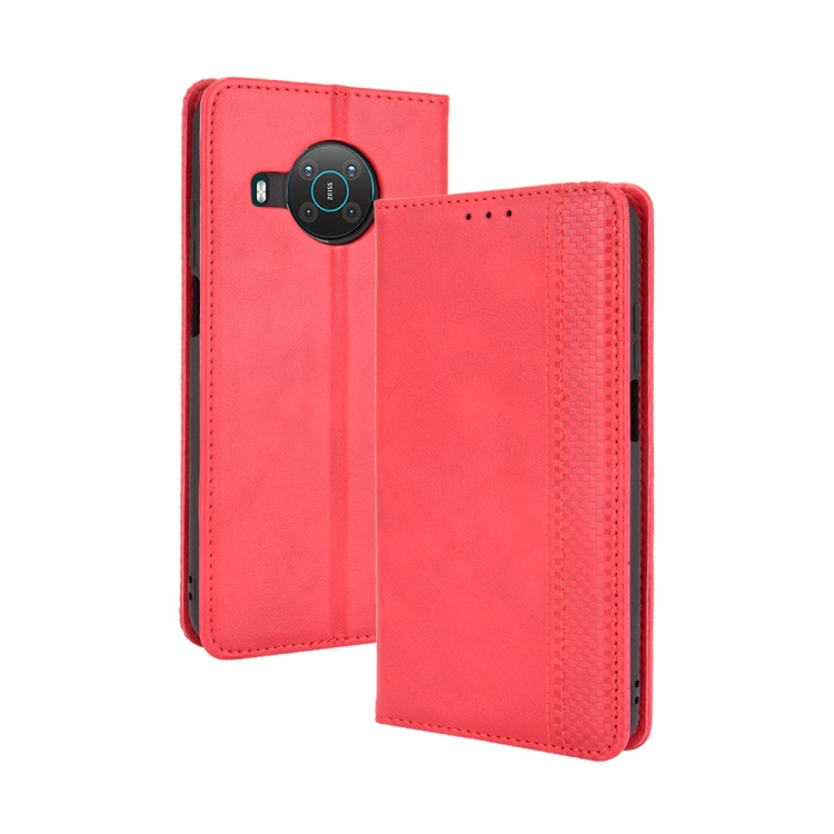 For Nokia X10 / X20 Magnetic Buckle Retro Crazy Horse Texture Horizontal Flip Leather Case with Holder & Card Slots & Photo Frame(Red)
For Nokia X10 / X20 Magnetic Buckle Retro Crazy Horse Texture Horizontal Flip Leather Case with Holder & Card Slots & Photo Frame(Red)