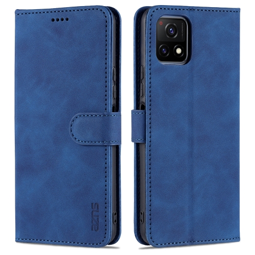 

For vivo Y52S / iQOO U3 AZNS Skin Feel Calf Texture Horizontal Flip Leather Case with Card Slots & Holder & Wallet((Blue)