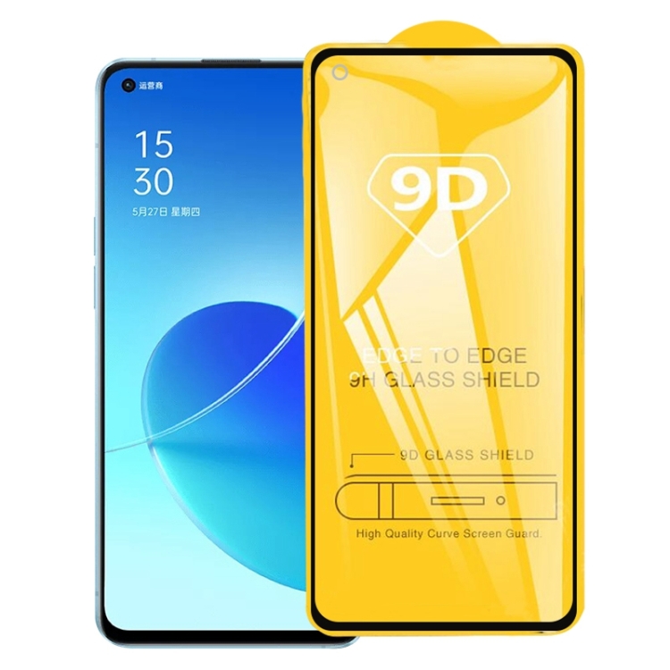 

For OPPO Reno6 5G 9D Full Glue Full Screen Tempered Glass Film
