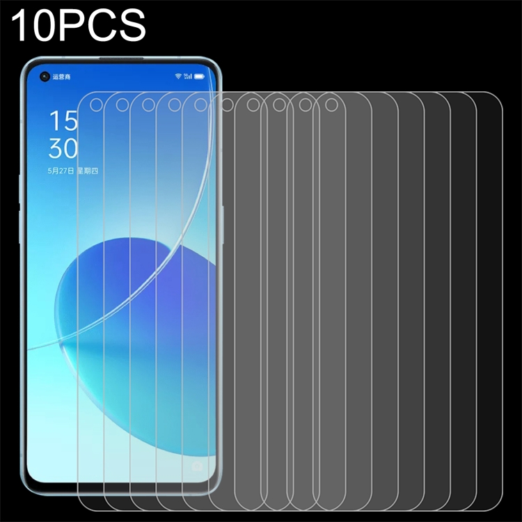 

For OPPO Reno6 5G 10 PCS 0.26mm 9H 2.5D Tempered Glass Film