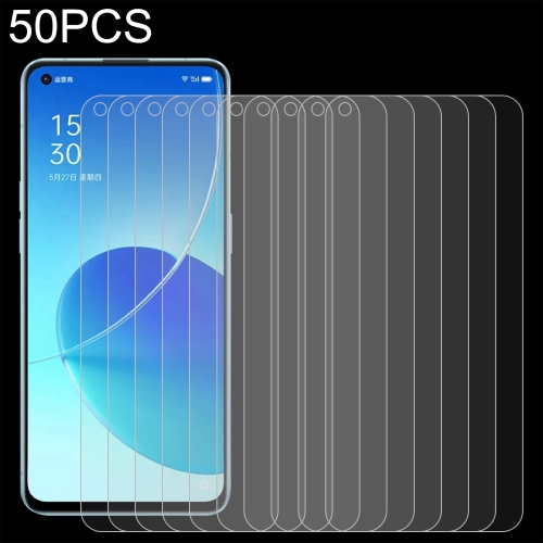 

For OPPO Reno6 5G 50 PCS 0.26mm 9H 2.5D Tempered Glass Film