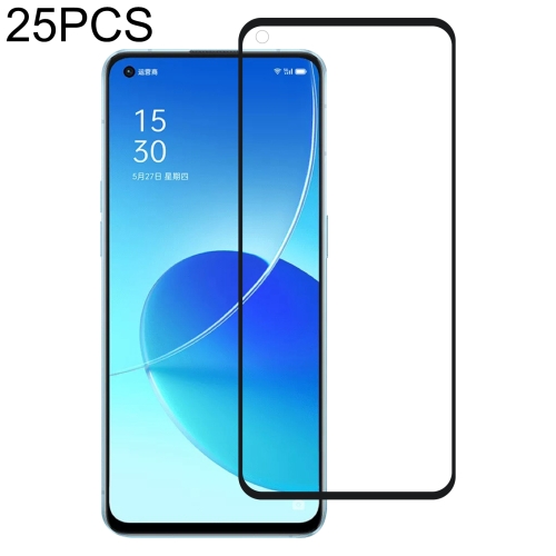 

For OPPO Reno6 5G 25 PCS Full Glue Full Screen Tempered Glass Film