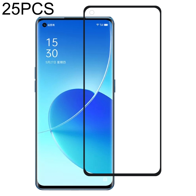 

For OPPO Reno6 Pro 5G / Reno6 Pro+ 5G 25 PCS Full Glue Full Screen Tempered Glass Film
