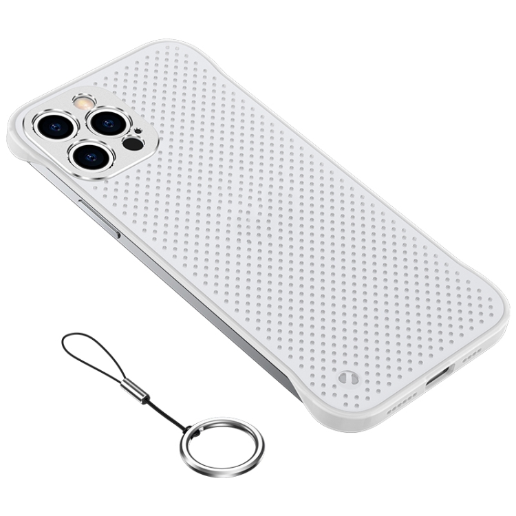 

Metal Lens Hole Heat Dissipation Protective Case For iPhone 12 Pro(White)