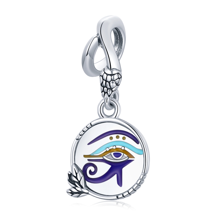 

S925 Sterling Silver Egyptian Twin Eyes Pendant DIY Bracelet Necklace Accessories
