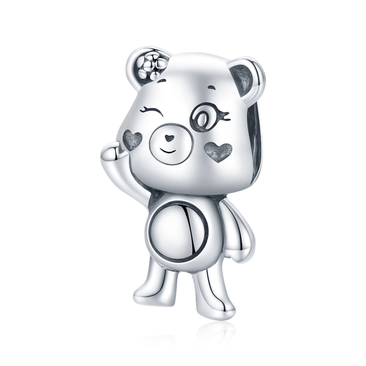 

S925 Sterling Silver Playful Bear Beads DIY Bracelet Necklace Accessories