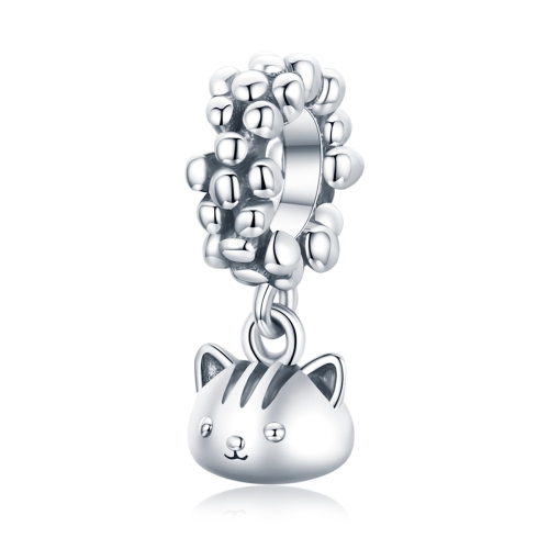 

S925 Sterling Silver Swinging Kitten Pendant DIY Bracelet Necklace Accessories