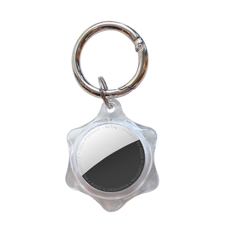 

Shockproof Anti-scratch Hexagon Protective Case Cover Key Chain with Hang Loop For AirTag