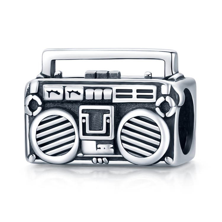 

S925 Sterling Silver Retro Radio Beads DIY Bracelet Necklace Accessories