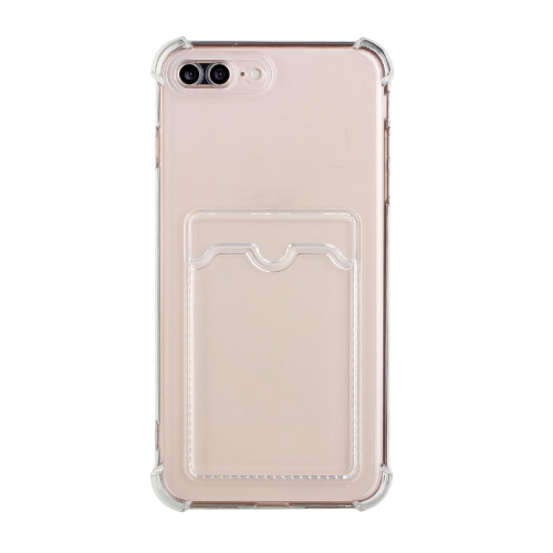 

TPU Dropproof Protective Back Case with Card Slot For iPhone 8 Plus / 7 Plus(Transparent)