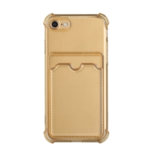 

TPU Dropproof Protective Back Case with Card Slot For iPhone SE 2020 / 8 / 7(Gold)