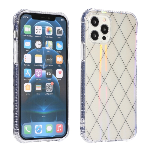 

Laser Aurora Rhombic Grid TPU Protective Case For iPhone 11(Transparent White)