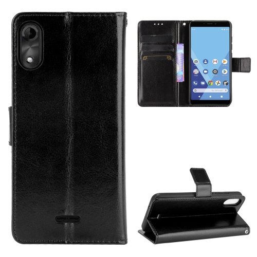 

For Wiko Y51 / Sunny 5 Lite Crazy Horse Texture Horizontal Flip Leather Case with Holder & Card Slots & Lanyard(Black)