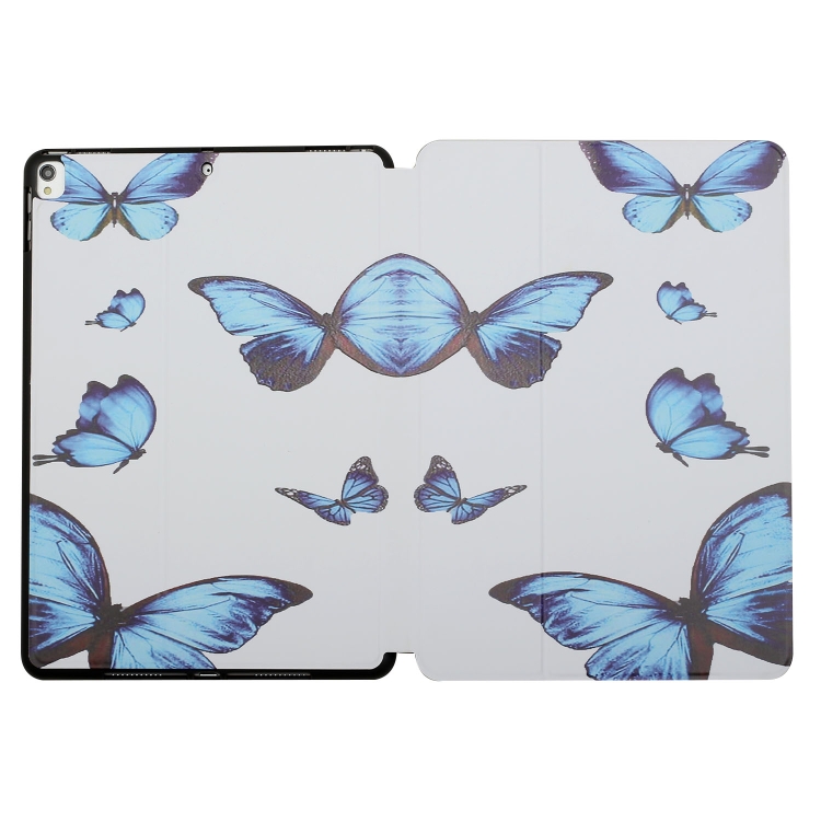 

Dual-folding Coloured Drawing Voltage Horizontal Flip PU Leather Case with Holder & Sleep / Wake-up Function For iPad Air / Air 2 / Pro 9.7 2016 / 9.7 2017 / 2018(Butterfly)
