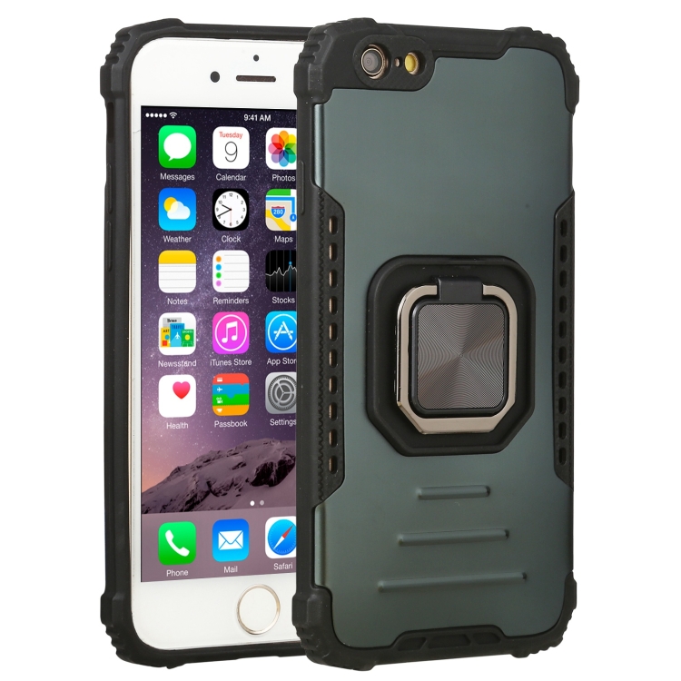 

Fierce Warrior Series Armor All-inclusive Shockproof Aluminum Alloy + TPU Protective Case with Ring Holder For iPhone 6 / 6s(Green)