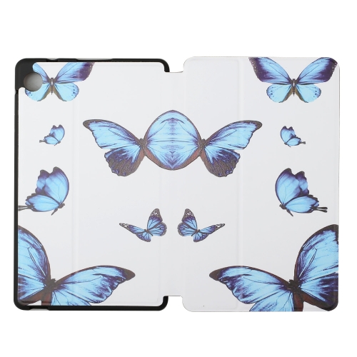 

For Samsung Galaxy Tab A 10.1 2019 T515/T510 Dual-folding Coloured Drawing Voltage Horizontal Flip PU Leather Case with Holder(Butterfly)