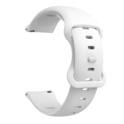 

22mm For Samsung Galaxy Watch Active 3 45mm Butterfly Buckle Silicone Replacement Strap Watchband(White)